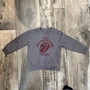The Rolling Stones‎ Sweatshirt Madison Square Garden 1975 Toddler Gray Size 4T